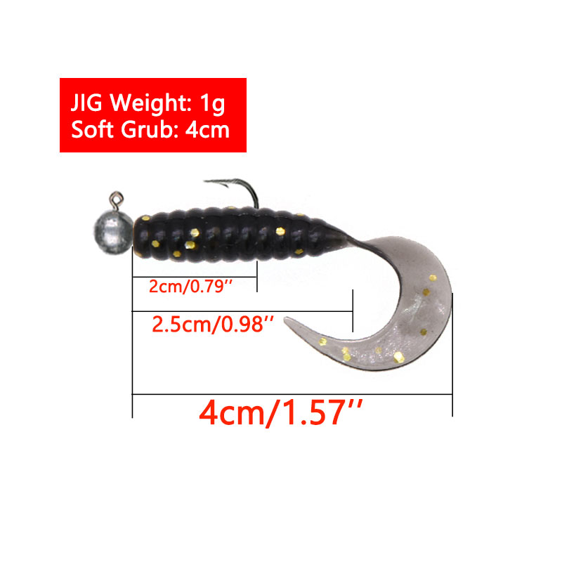 JYJ 5pcs/bag 1g jig hook with  - Fishing Lure Soft Plastic ulasan dan harga