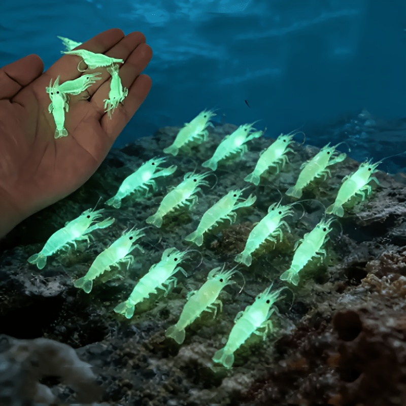 10pcs Glow Shrimp Fishing Lure - Fishing Lure Soft Plastic ulasan dan harga